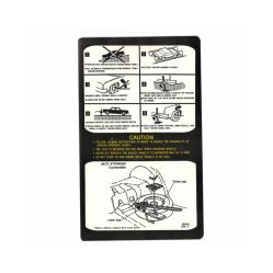 1974-1975 Pontiac Grand Ville Convertible (See Details) Jacking Instruction Decal 
