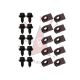 Universal Buick, Oldsmobile, and Pontiac Indented Hex Head Sems Screw and Extruded U-Nut Set (20 Pieces) 