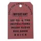 1938 1939 1940 1941 1942 1946 1947 1948 1949 Buick Oil and Tire Instruction Tag