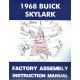 1968 Buick Skylark Factory Assembly Manual [PRINTED BOOK] 