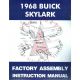 1968 Buick Skylark Factory Assembly Manual [PRINTED BOOK] 