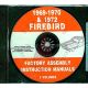 1969 1970 1972 Pontiac Firebird Models Factory Assembly Instruction Manuals 3 Volumes [CD]