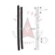 1963 1964 1965 Buick Riviera 2-Door Hardtop Front Vent Window Division Bar Rubber Weatherstrips 1 Pair