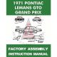 1971 Pontiac LeMans, GTO, and Grand Prix Models Factory Assembly Instruction Manual [PRINTED BOOK]