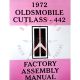 1972 Oldsmobile Cutlass and 442 Models Factory Assembly Manual [PRINTED BOOK]