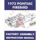 1972 Pontiac Firebird Models Factory Assembly Instruction Manual [PRINTED BOOK]