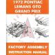 1972 Pontiac LeMans, GTO, and Grand Prix Models Factory Assembly Instruction Manual [PRINTED BOOK]