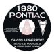 1980 Pontiac (EXCEPT Phoenix) Chassis and Fisher Body Service Manuals [CD]