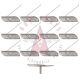 Universal Molding Clips With Threaded Stud Set (Plate Length 2.53 Inches Plate Width 0.68 Inch) (12 Pieces) Universal Molding Clips With Threaded Stud Set (Plate Length 2.53 Inches Plate Width 0.68 Inch) (12 Pieces)