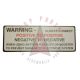 1962 1963 1964 Buick Battery Warning Decal