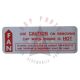 1966 1967 Oldsmobile Cooling System Caution Decal 