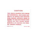 
1964 1965 Pontiac (See Details) Limited Slip Differential Caution Decal
