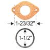 1946 1947 1950 1951 1952 1953 1958 1959 1961 1962 Buick (See Details) License Plate Light Assembly Gasket Set (2 Pieces)