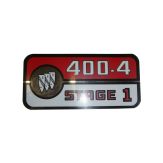 1969 Buick 400 Engine (4 Barrel Carburetor) Valve Cover Decal Stage 1