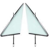 
1963 1964 Pontiac Bonneville and Catalina 2-Door Models (See Details) Front Door Vent Glass With Frame Assemblies 1 Pair

